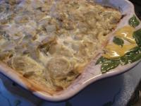 Gratin d\'endives au saumon fum, riz et champignons