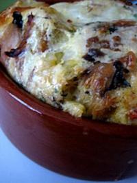 Clafoutis Mozzarella, Tomates, Poivron et Sardines