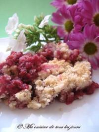 Crumble Rhubarbe et Framboises