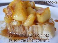 Crumpets aux Pommes et au Caramel Coulant