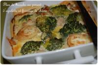 Flan de Brocoli au Piment d\'Espelette, Poulet et Fromage de Chvre