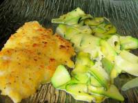 Limande Croustillante au Citron Confit, Tagliatelles de Courgettes