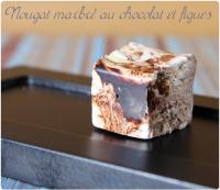 Nougat Marbr aux Figues Sches et Ppites Chocolat Noir