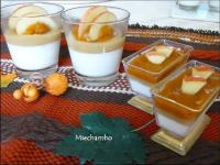 Pannacotta   la  Mousse de Potimarron et sa Fine Compote de Pommes en Gele aux Epices