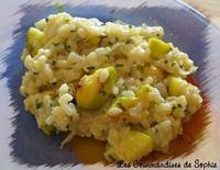 Risotto Courgettes, Vin Blanc et Ricotta