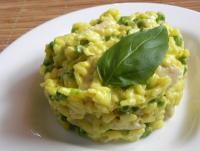 Risotto de Dinde, Petits Pois au Safran et Parmesan