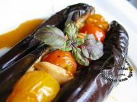 Aubergines Ailles Confites aux Tomates Cerises 