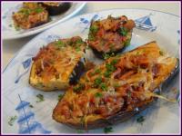 Aubergines Farcies au Jambon et Tomates