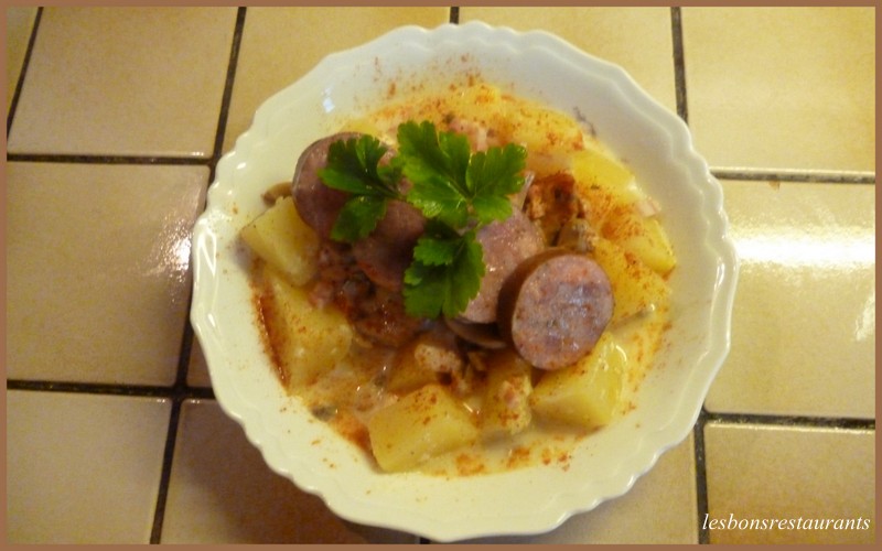 Blanquette de Pommes de Terre et sa Saucisse Fume