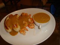 Boudins Blancs et leurs Crevettes en Bisque