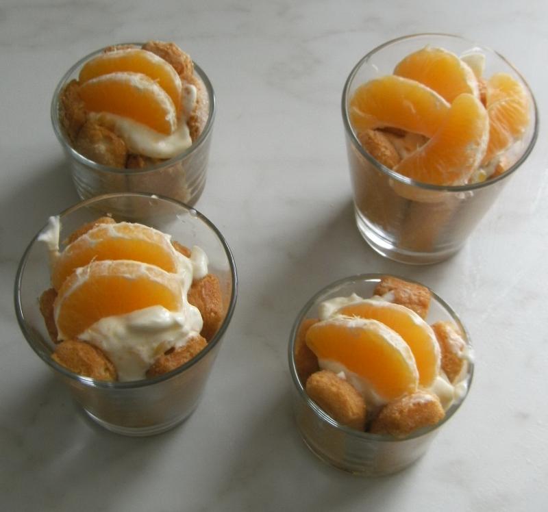 Charlottes en Verrines de Clmentines-Mascarpone