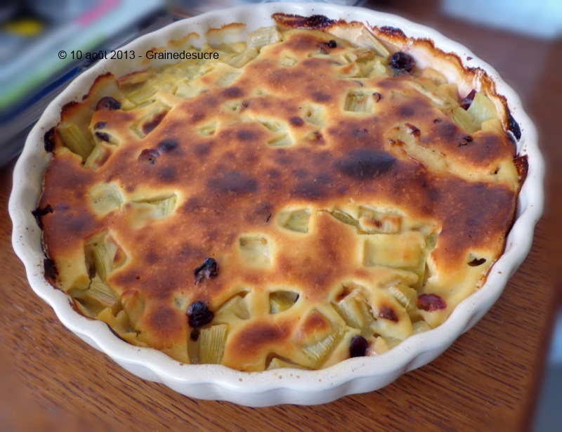 Clafoutis  la Rhubarbe et aux Cranberries