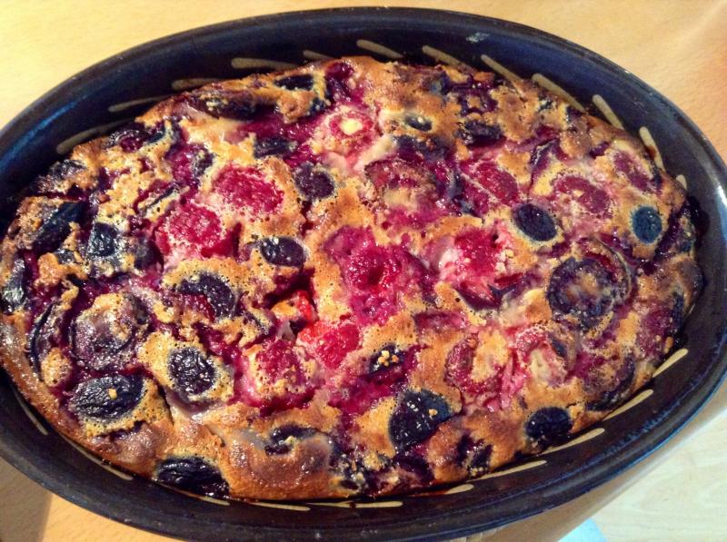 Clafoutis aux Cerises et aux Framboises