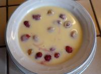 Crme Anglaise aux Framboises