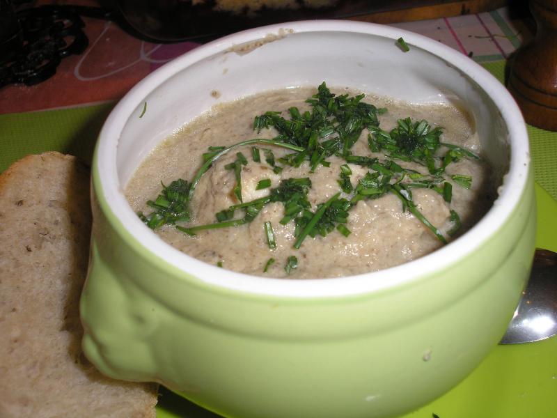 Crme de Champignons au Blanc de Poulet