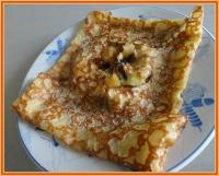 Crpes aux pommes caramlises