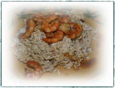 Crevettes aux pices et  l\'Orange et Nouilles Chinoises