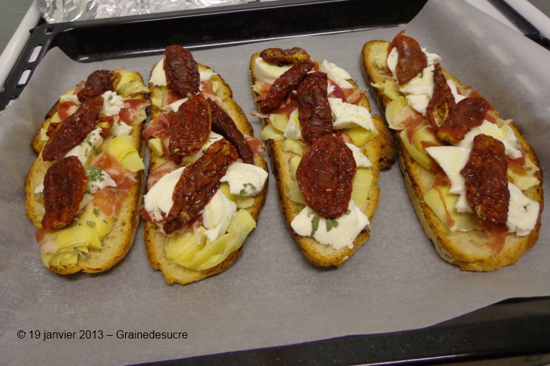 Crostinis aux Artichauts 