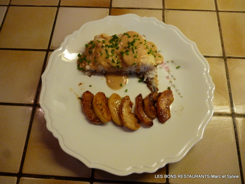 Filet de cabillaud aux pommes et au cidre