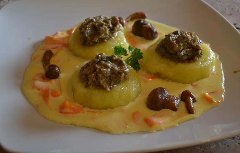 Gnocchis farcis aux champignons