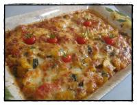 Gratin d\'Aubergines, Courgettes et Tomates au Chvre 