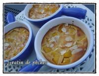 Gratin de Pches aux Amandes