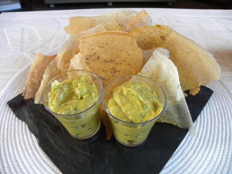 Guacamole  la Papaye et ses Chips pices