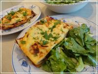 Lasagnes  la Viande, aux Courgettes et aux Champignons Frais