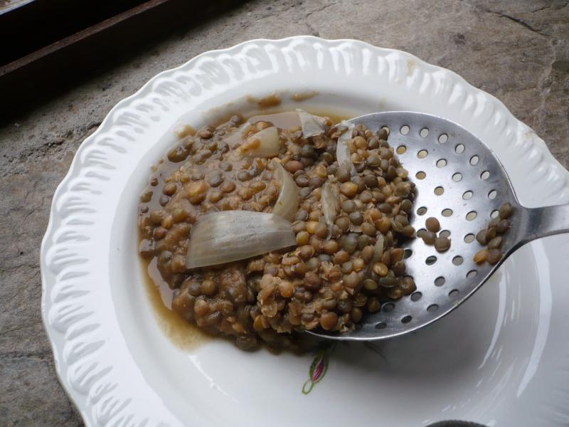 Mijot de Lentilles Vertes aux Champignons