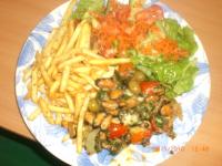 Moules  la Tomate, Frites et Salade Fracheur