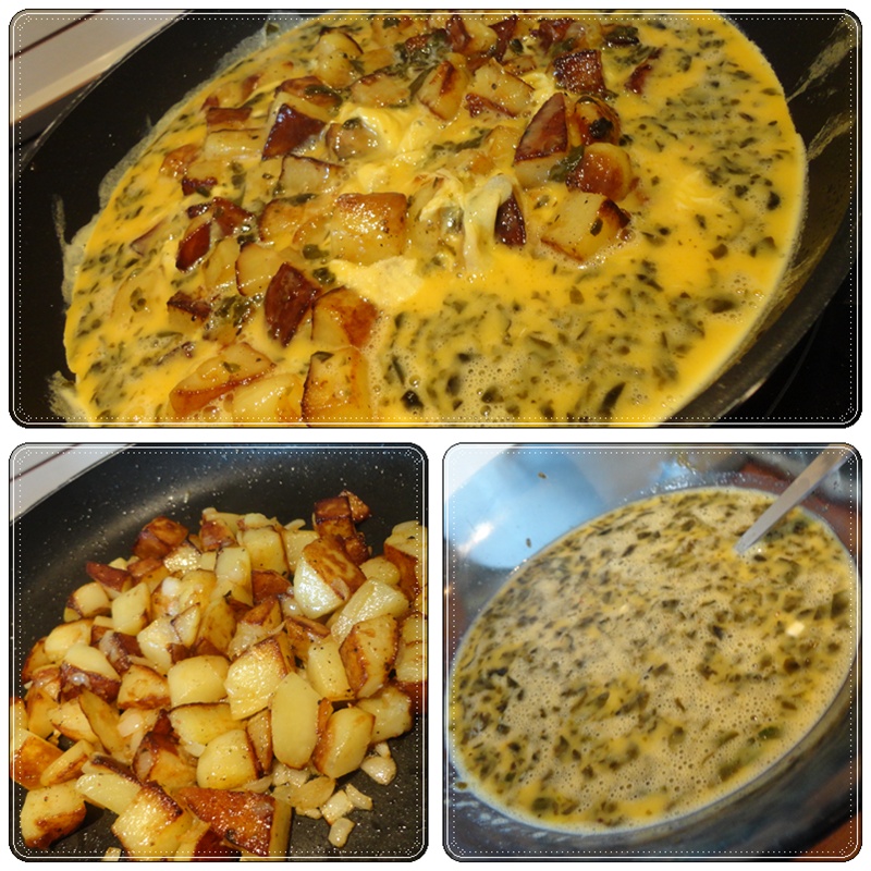 Omelette  l\'Oseille et aux Pommes de Terre