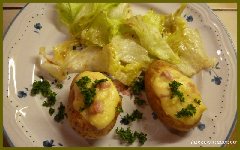 Pommes de terre farcies au jambon