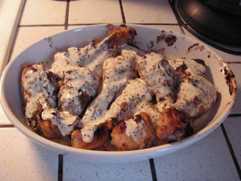 Poulet  la Moutarde et sa Crme