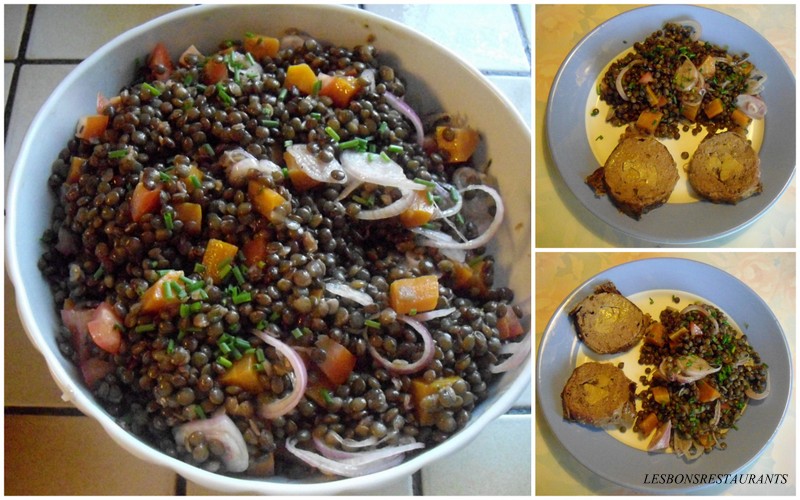 Salade de Lentilles et Cou de Canard Confit