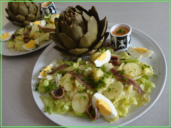 Salade de Pommes de Terre, Anchois et Oeufs