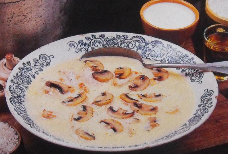 Soupe aux Champignons et Poulet