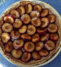 Tarte aux Prunes Rouges et Spculoos