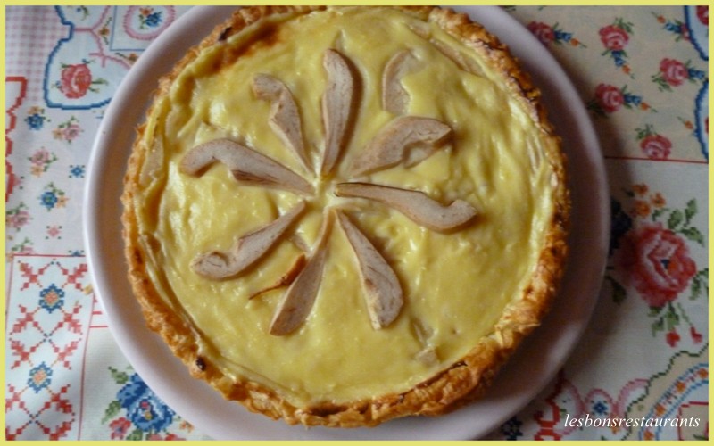 Tarte Feuillete aux Poires et  la Crme Ptissire