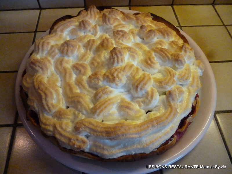 Tarte meringue aux groseilles