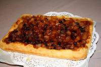 Tarte pommes, poires et raisins secs