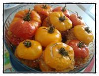 Tomates Farcies au Risotto et  la Ratatouille