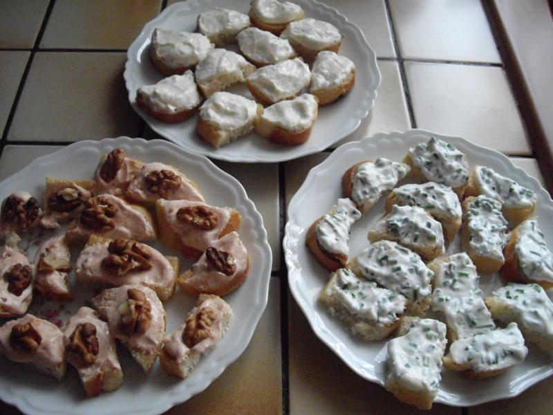 Trio de Toasts au Fromage Blanc