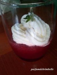 Verrines de framboises  la chantilly