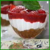 Verrines fraises et rhubarbe