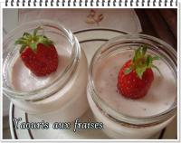 Yaourts aux Fraises Fraches