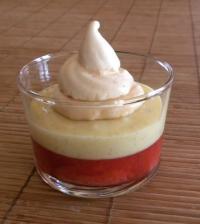 Verrines de Fraises en Aspic, Crme Vanille et Meringue